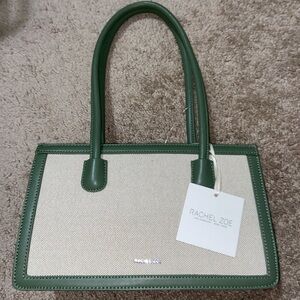 NWT Rachel Zoe Green and Beige Women's Bag